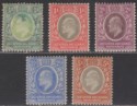 Click for more photos and details East Africa Uganda 1903 KEVII Part Set to 5a Mostly Mint the ½a used + faulty