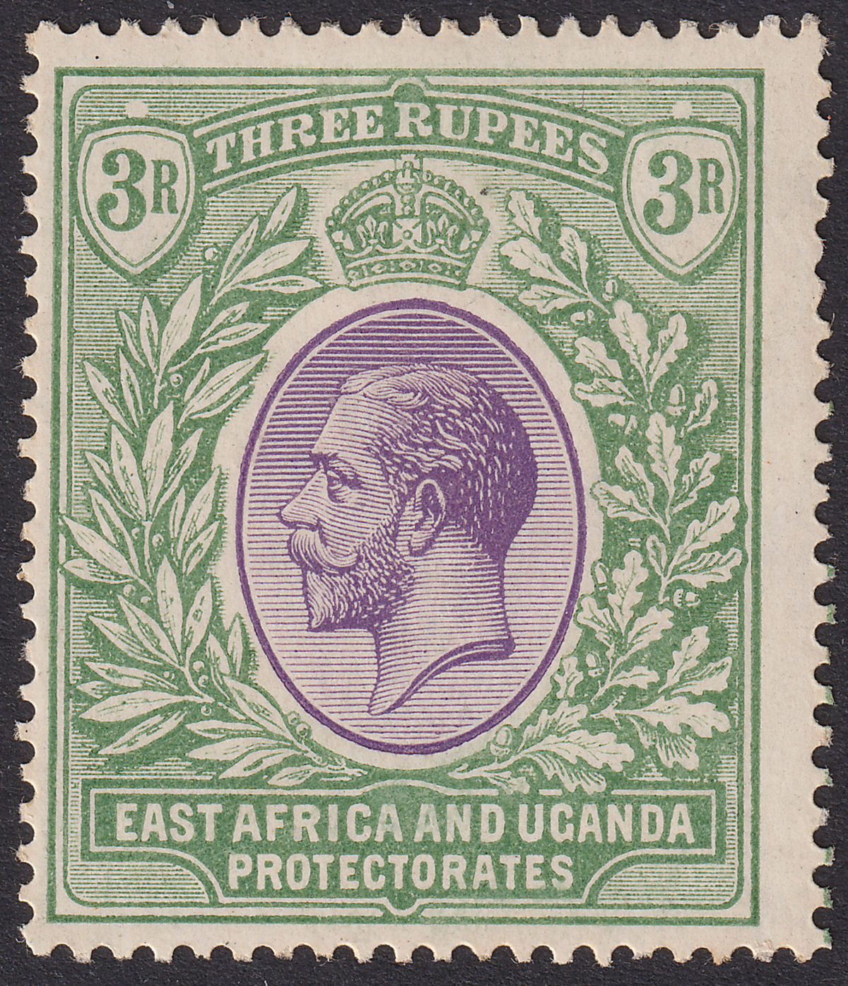 East Africa Uganda 1921 KGV 3r Violet and Green Mint SG73 cat £180