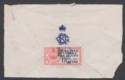 Click for more photos and details British Forces in Egypt 1933 KGV Letter Seal 1p Used Crest Cover Reverse SG A2