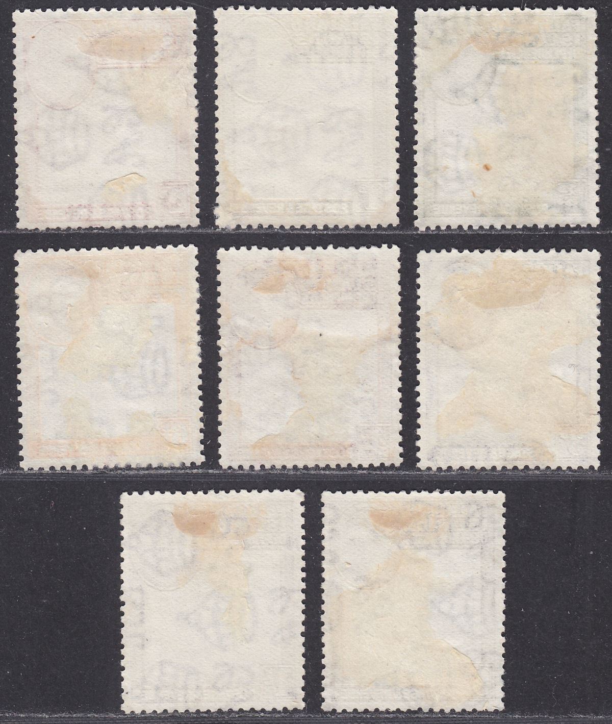 Falkland Islands Dependencies 1946 KGVI Thick Map Set Used SG G1-G8 cat £27