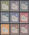 Click for more photos and details Falkland Islands Dependencies 1948 KGVI Thin Map Part Set to 1sh cat £100