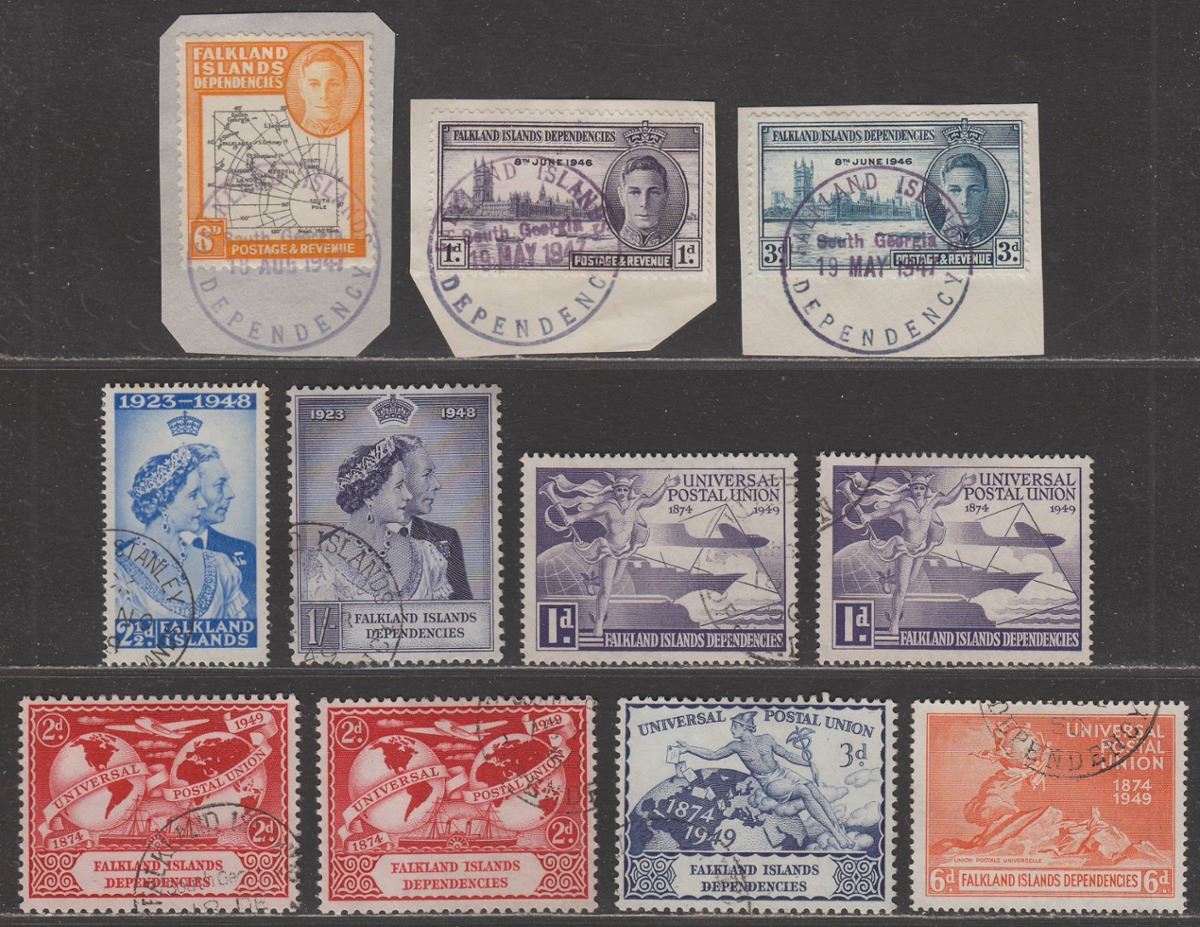 Falkland Islands Dependencies 1946-49 KGVI Omnibus Collection Used inc UPU