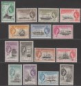 Click for more photos and details Falkland Islands Dependencies 1954 QEII Ships Set Mint SG G26-G40 cat £225