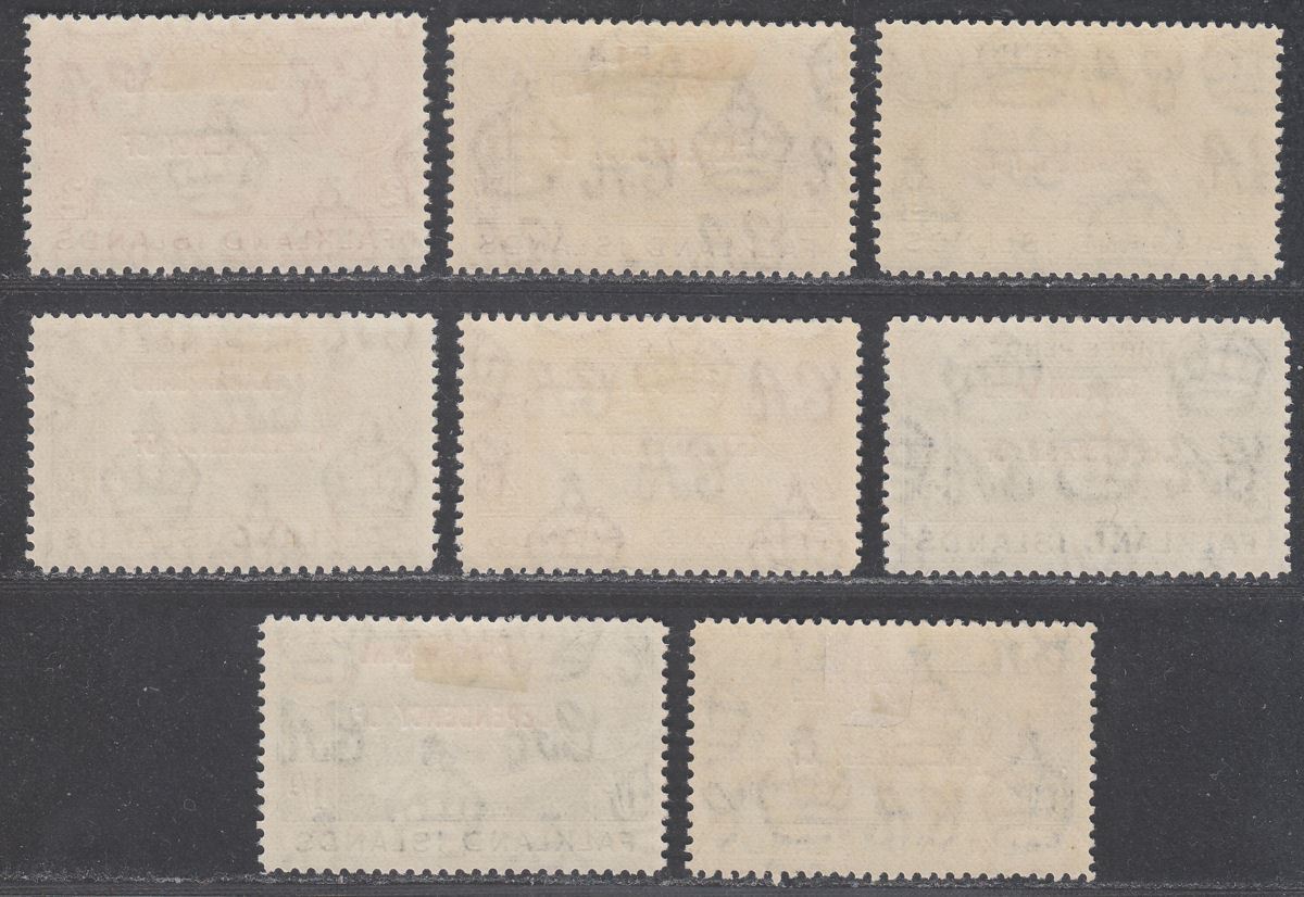 Falkland Islands Dependencies 1944 KGVI Graham Land Overprint Set Mint SG A1-A8