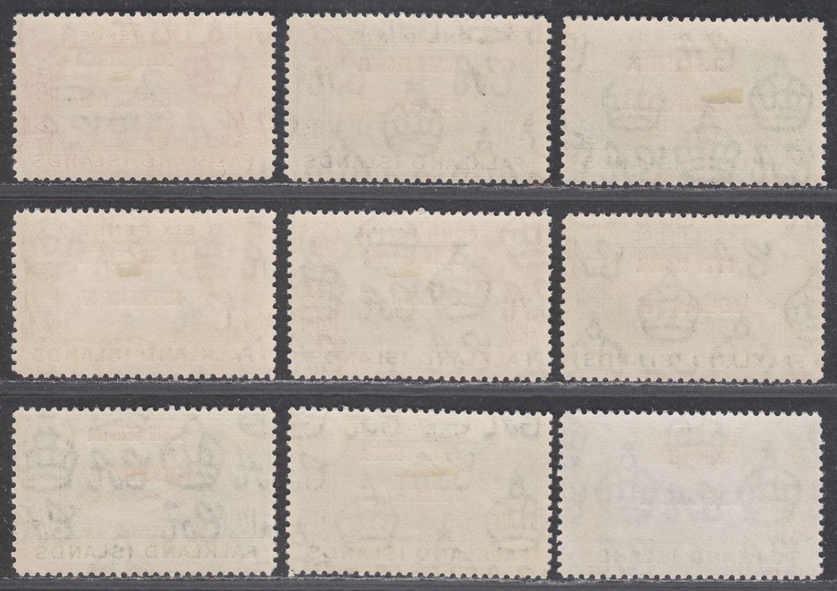Falkland Islands Dependencies 1944 Sth Georgia Overprint 6d x2 Set Mint SG B1-8
