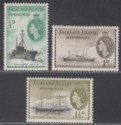 Click for more photos and details Falkland Islands Dependencies 1962 ½d, 1d, 1½d De La Rue Mint SG G26a-28a