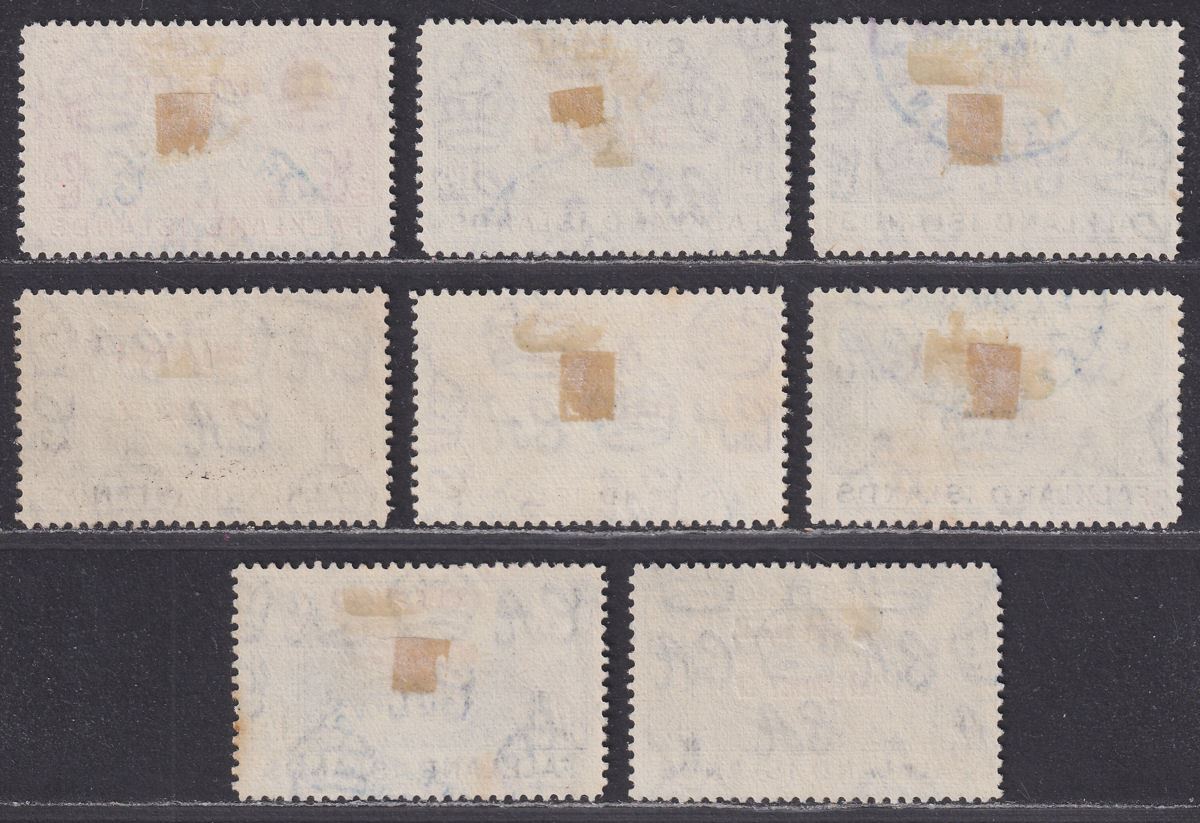 Falkland Islands Dependencies 1944 KGVI South Georgia Overprint Set Used SG B1-8