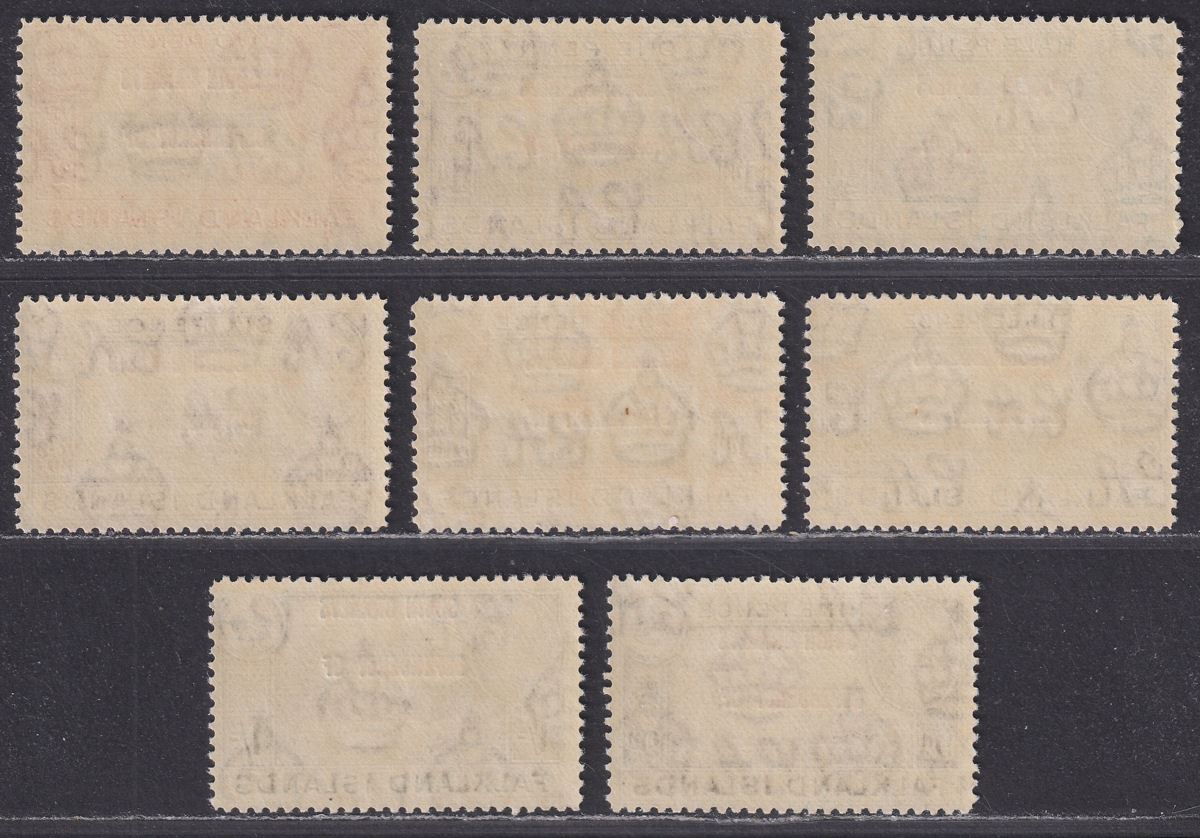 Falkland Islands Dependencies 1944 KGVI Sth Orkneys Overprint Set Mint SG C1-8