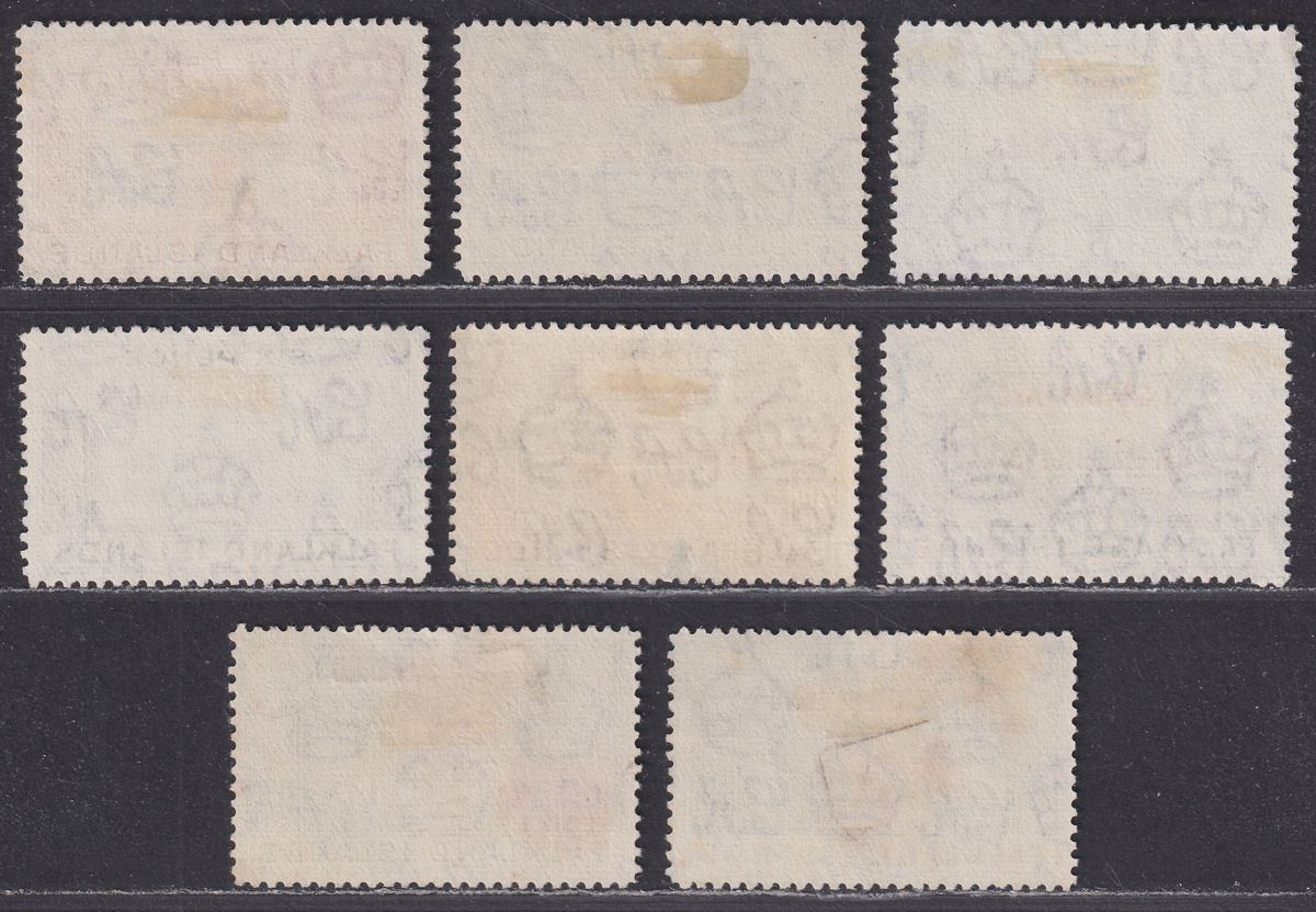 Falkland Islands Dependencies 1944 KGVI Graham Land Overprint Set Used SG A1-A8