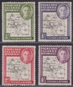 Falkland Islands Dependencies 1946 KGVI Thick Map ½d 1d 2d 1sh Gap Variety Mint