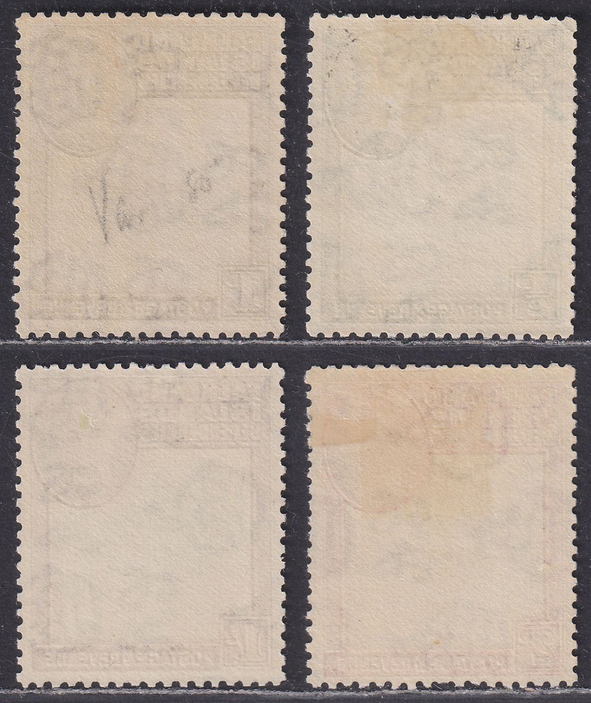 Falkland Islands Dependencies 1946 KGVI Thick Map ½d 1d 2d 1sh Gap Variety Mint