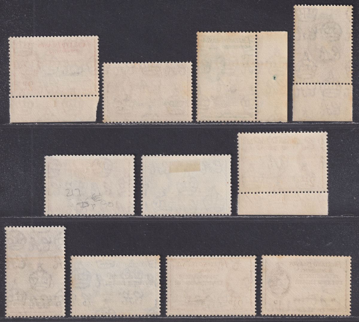 Falkland Islands Dependencies 1953-56 QEII Selection Mint - some faults