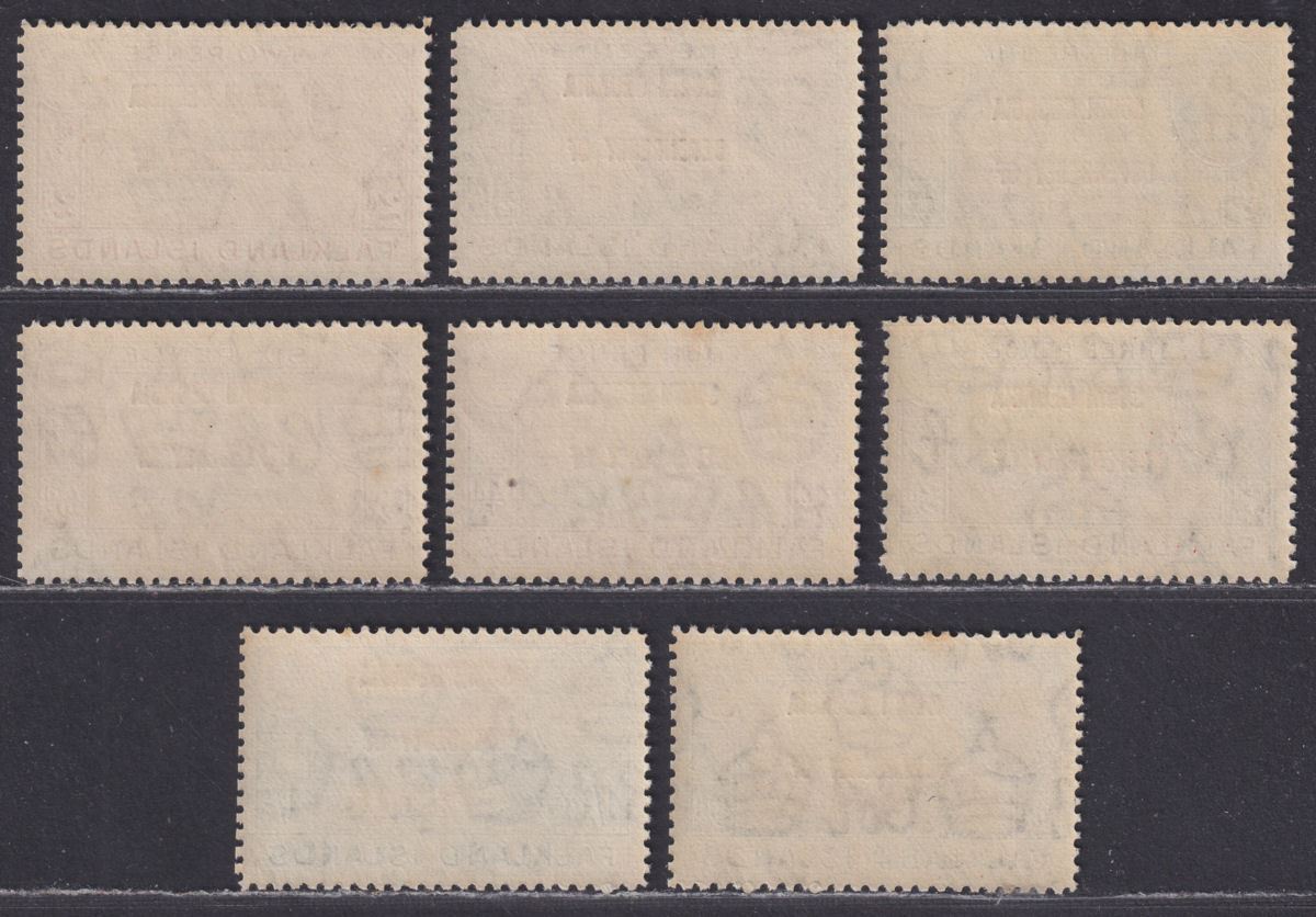 Falkland Islands Dependencies 1944 KGVI South Georgia Overprint Set Mint SG B1-8