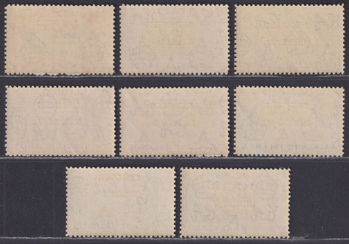 Falkland Islands Dependencies 1944 KGVI Sth Orkneys Overprint Set Mint SG C1-8