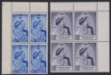 Falkland Islands Dependencies 1948 KGVI Royal Silver Wedding Blks Mint SG G19-20