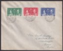 Falkland Islands 1937 KGVI Coronation First Day Cover SOUTH GEORGIA SG Z70-Z72