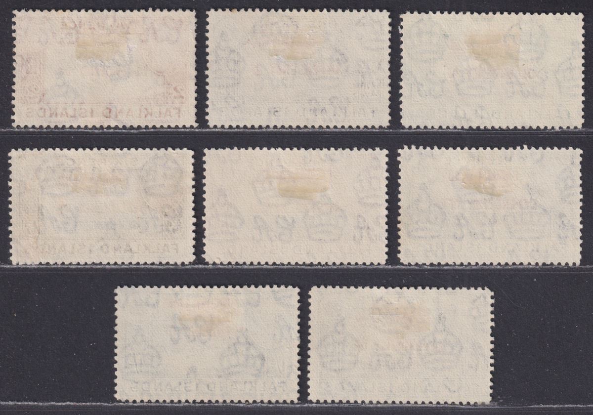 Falkland Islands Dependencies 1944 KGVI Graham Land Overprint Set Used SG A1-A8