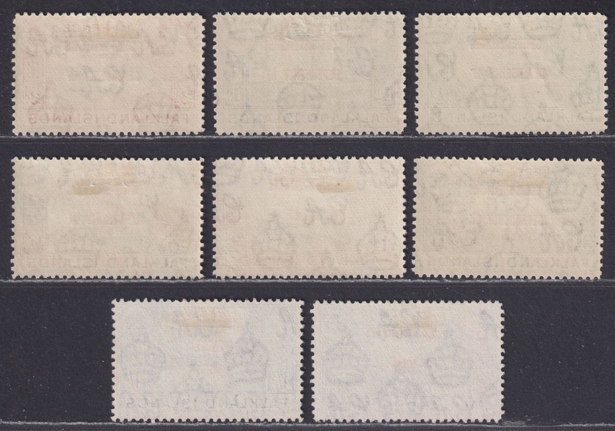 Falkland Islands Dependencies 1944 KGVI Sth Shetlands Overprint Set Used SG D1-8
