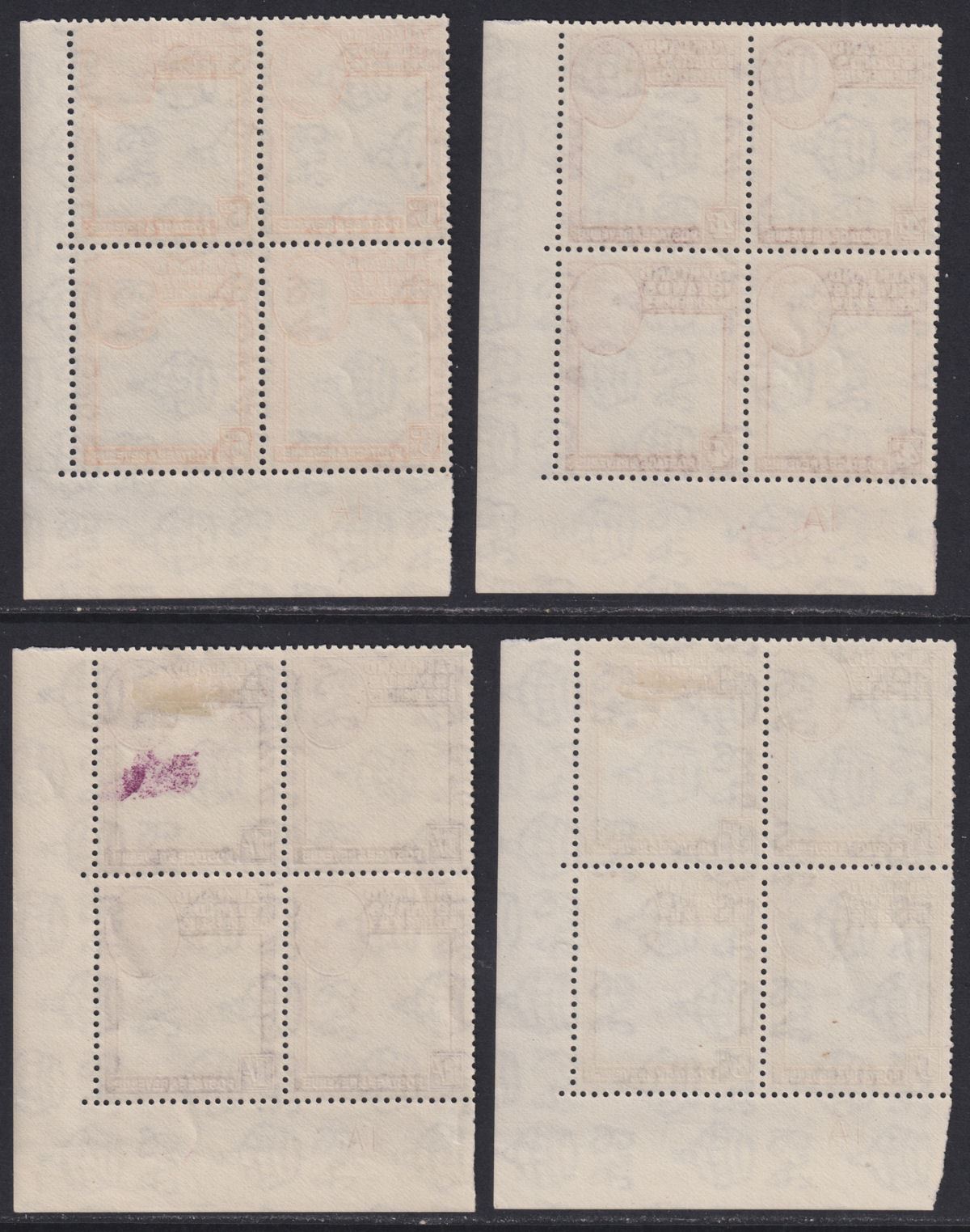 Falkland Islands Dependencies 1946 KGVI Thick Map Gap Block Set Mint SG G1-G8a