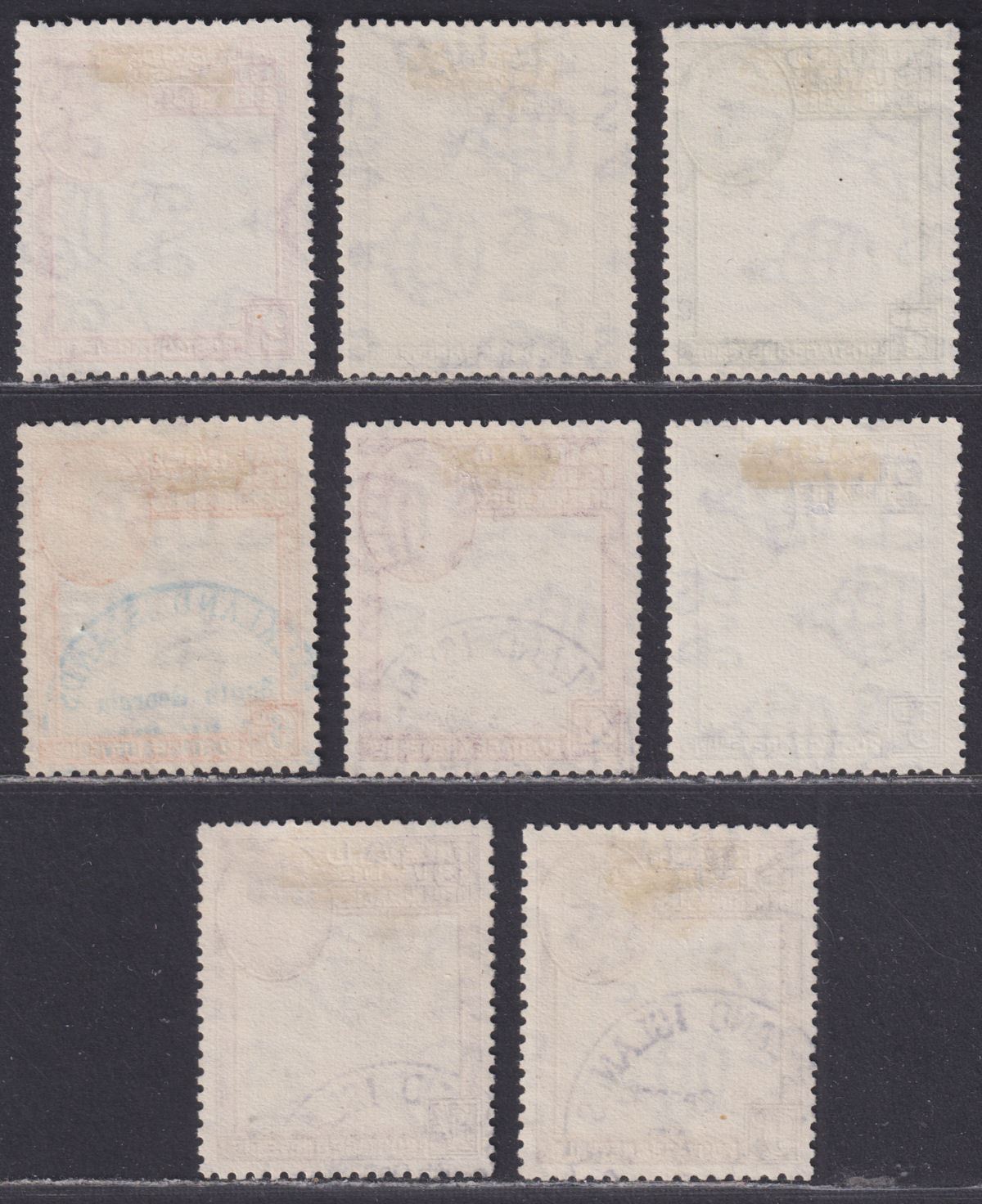 Falkland Islands Dependencies 1946 KGVI Thick Map Set Used SG G1-G8 cat £28