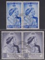 Falkland Islands Dependencies 1948 KGVI Royal Silver Wedding Prs Used SG G19-20