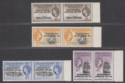 Falkland Islands Depend 1956 QEII Trans-Antarctic Overprint Pairs Set Mint
