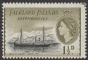 Click for more photos and details Falkland Islands Dependencies 1962 1½d Black+Yellow-Olive De La Rue Mint SG G28a