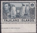 Click for more photos and details Falkland Islands 1949 KGVI Penguins 2sh6d Slate Imprint Mint SG160 fourth print