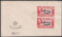 Click for more photos and details Falkland Islands 1946 KGVI 2d Pair Used on Registered Part Cover with Crown Mark