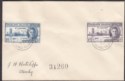 Click for more photos and details Falkland Islands 1947 KGVI Victory 1d, 3d Used on Local Cover Port Stanley