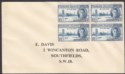 Click for more photos and details Falkland Islands 1946 KGVI Victory 3d Block Used on Cover Port Stanley to UK