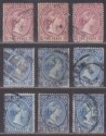 Click for more photos and details Falkland Islands 1891 Queen Victoria 2d, 2½d Selection Used