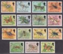 Click for more photos and details Falkland Islands 1984 QEII Insects and Spiders Set Mostly Used SG469A-483A