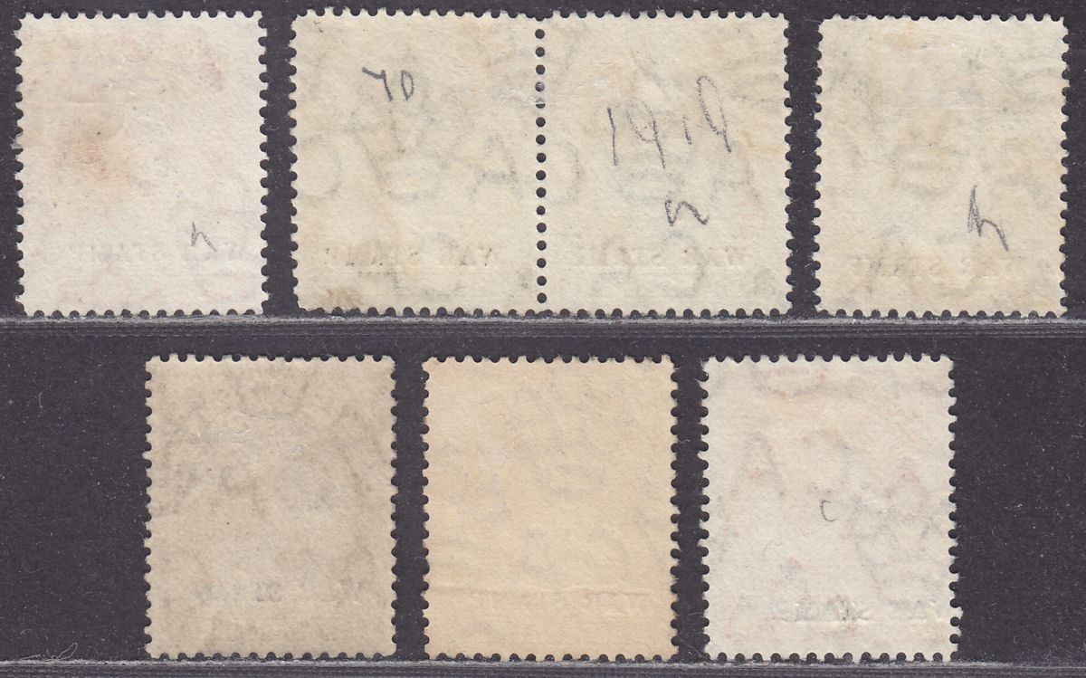Falkland Islands 1918 KGV War Stamp Overprint Selection to 1sh Used