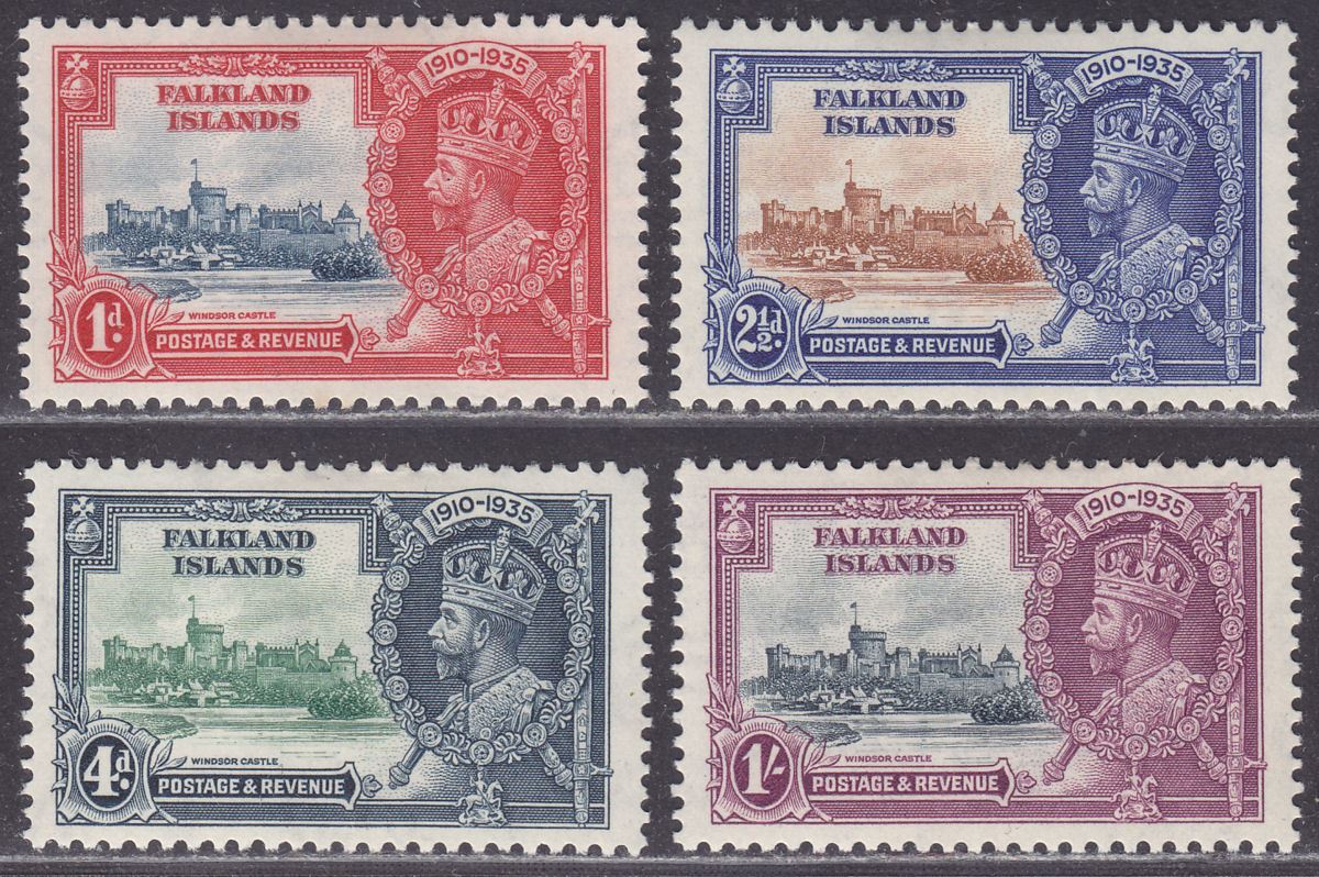 Falkland Islands 1935 KGV Silver Jubilee Set Mint SG139-142 cat £48