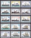 Click for more photos and details Falkland Islands 1978 Mail Ships No Imprint Set UM Mint SG331A-345A cat £21