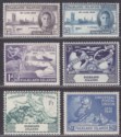 Click for more photos and details Falkland Islands 1946-49 KGVI Victory 1d, 3d + 75th Anniv of UPU Set Mint