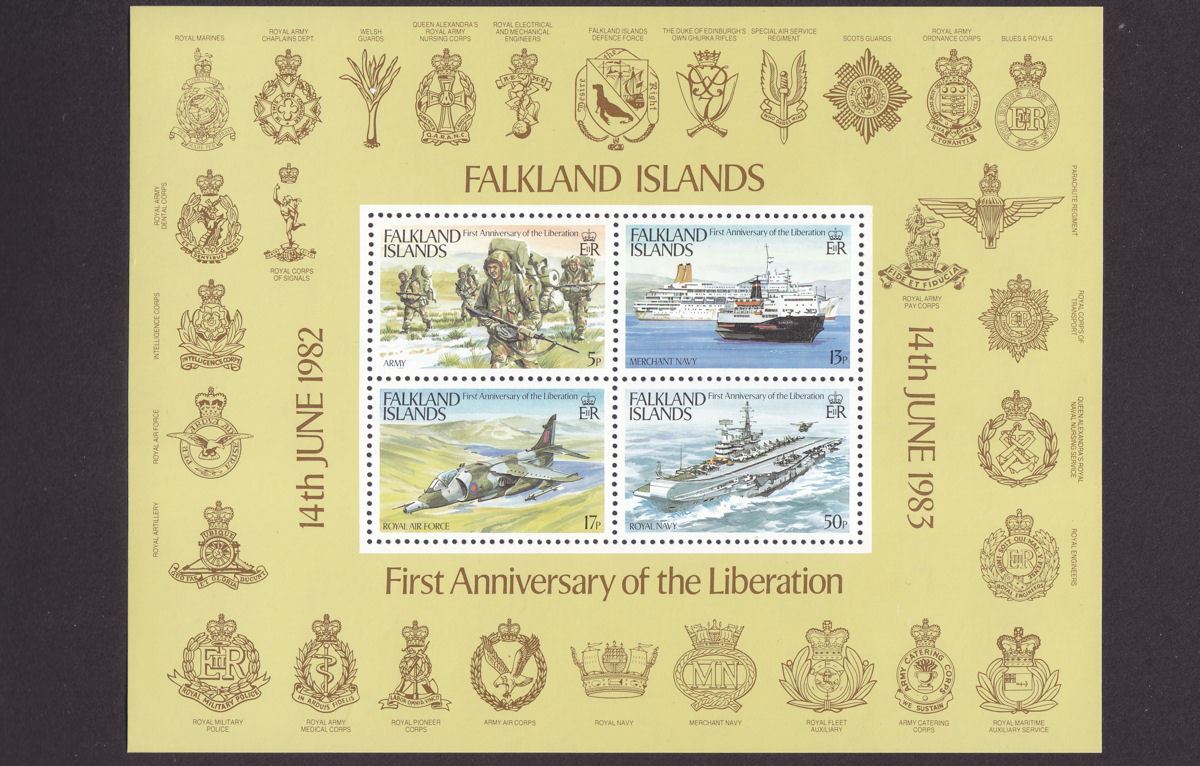 Falkland Islands 1974-83 QEII Miniature Sheets Mint Liberation Churchill R Hill