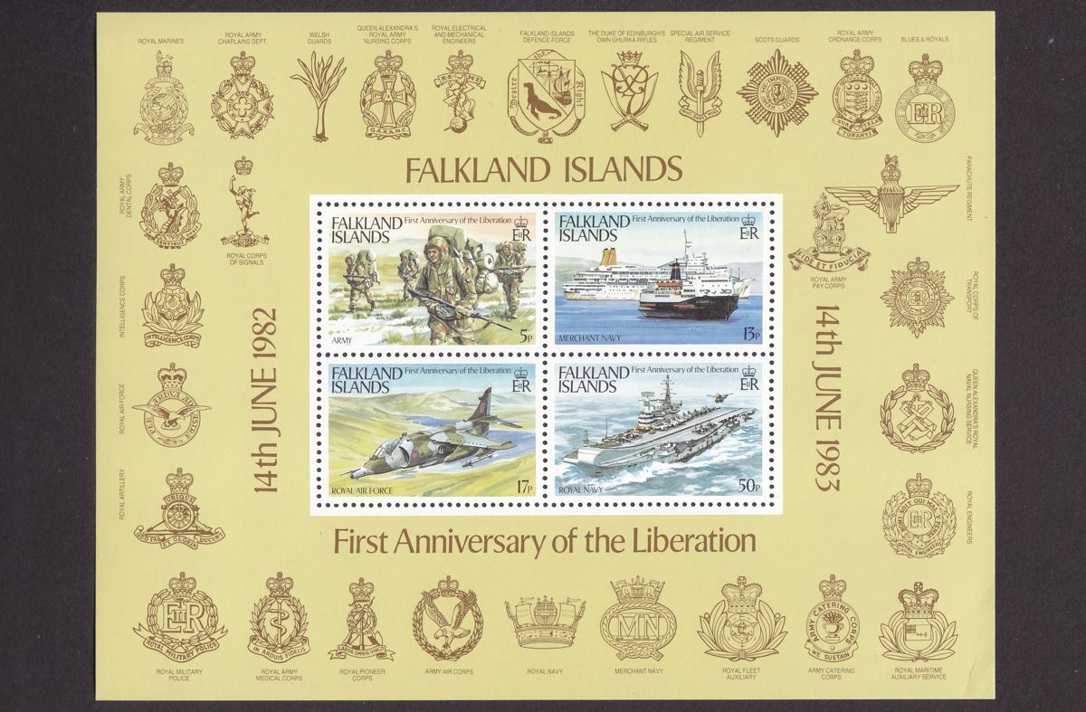 Falkland Islands 1974-83 QEII Miniature Sheets Mint Liberation Churchill R Hill