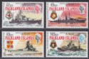 Click for more photos and details Falkland Islands 1974 QEII Battle of River Plate Set UM Mint SG307-310 cat £15