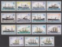 Click for more photos and details Falkland Islands 1978 Mail Ships No Imprint Set UM Mint SG331A-345A cat £21 MNH