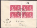 Click for more photos and details Falkland Islands 1937 KGVI Coronation 1d Sheet No Block Used on Registered Cover