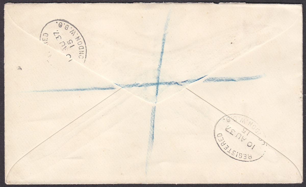 Falkland Islands used South Georgia 1937 KGVI 2½d Coronation Reg First Day Cover