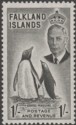 Click for more photos and details Falkland Islands 1952 KGVI Penguins 1sh Black Mint SG180