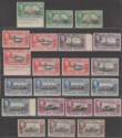 Click for more photos and details Falkland Islands 1938-50 KGVI Part Set to 6d with shades Mint