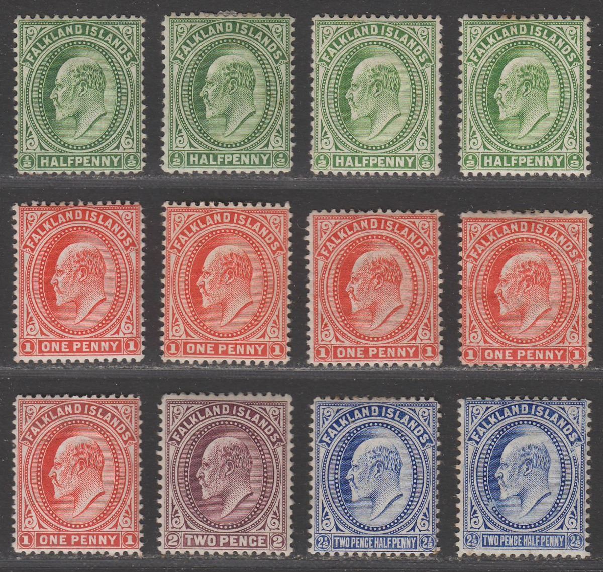 Falkland Islands 1904 King Edward VII Selection to 2½d Mint SG43-46