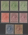 Click for more photos and details Falkland Islands 1921-28 King George V Set to 2½d Mostly Mint SG73-77