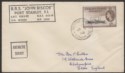 Falkland Islands Dependencies 1958 QEII 1d Cover ARGENTINE IS - RRS John Biscoe