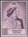 Falkland Islands 1948 KGVI Royal Silver Wedding £1 Mauve Mint SG167 cat£90 tones
