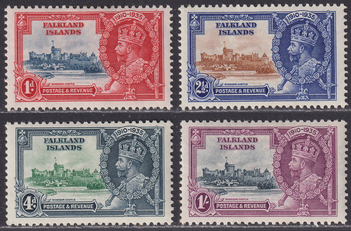 Falkland Islands 1935 KGV Silver Jubilee Set Mint SG139-142 cat £55